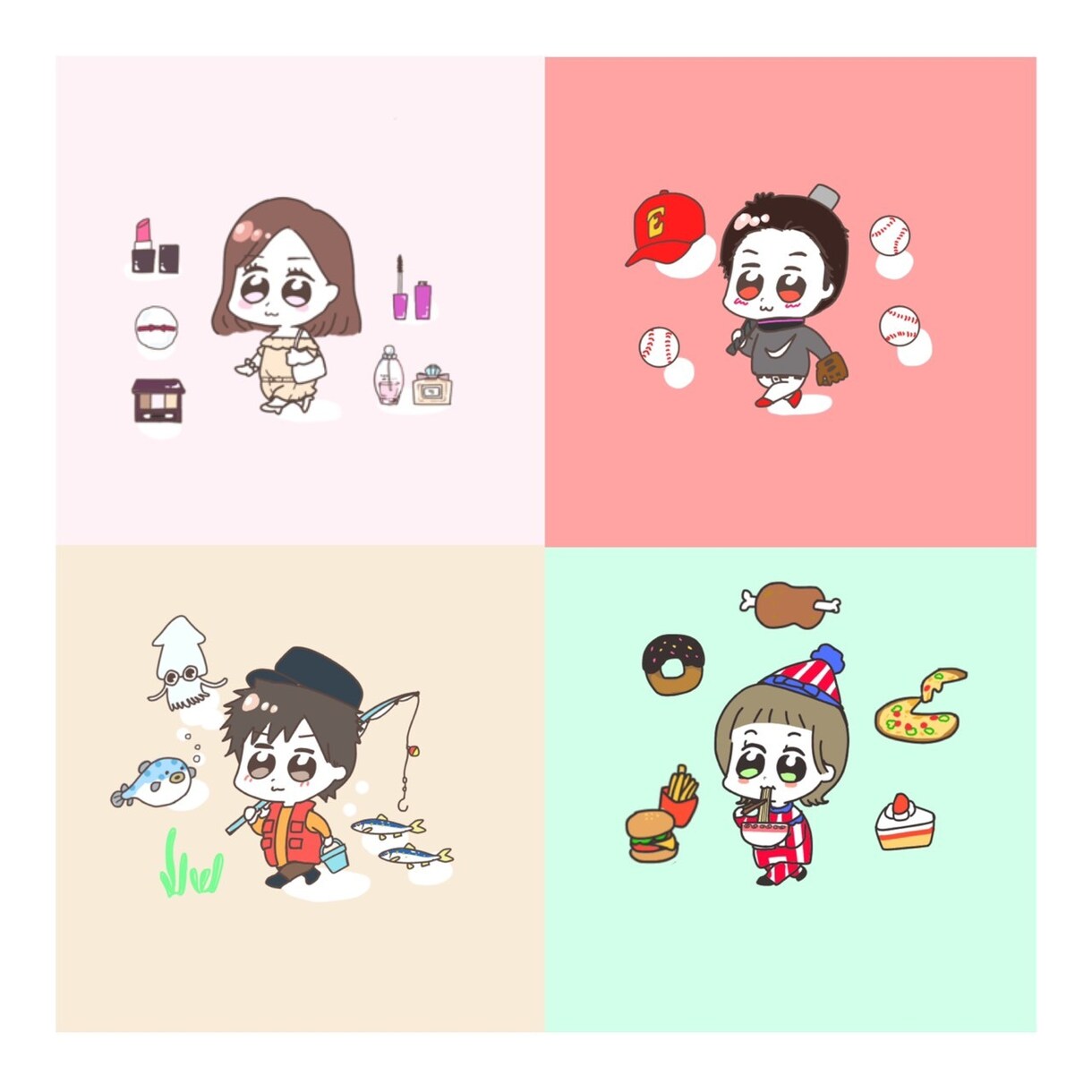 SNSで使えるアイコンを作成します かわいい、あなただけの1枚を！！ イメージ2
