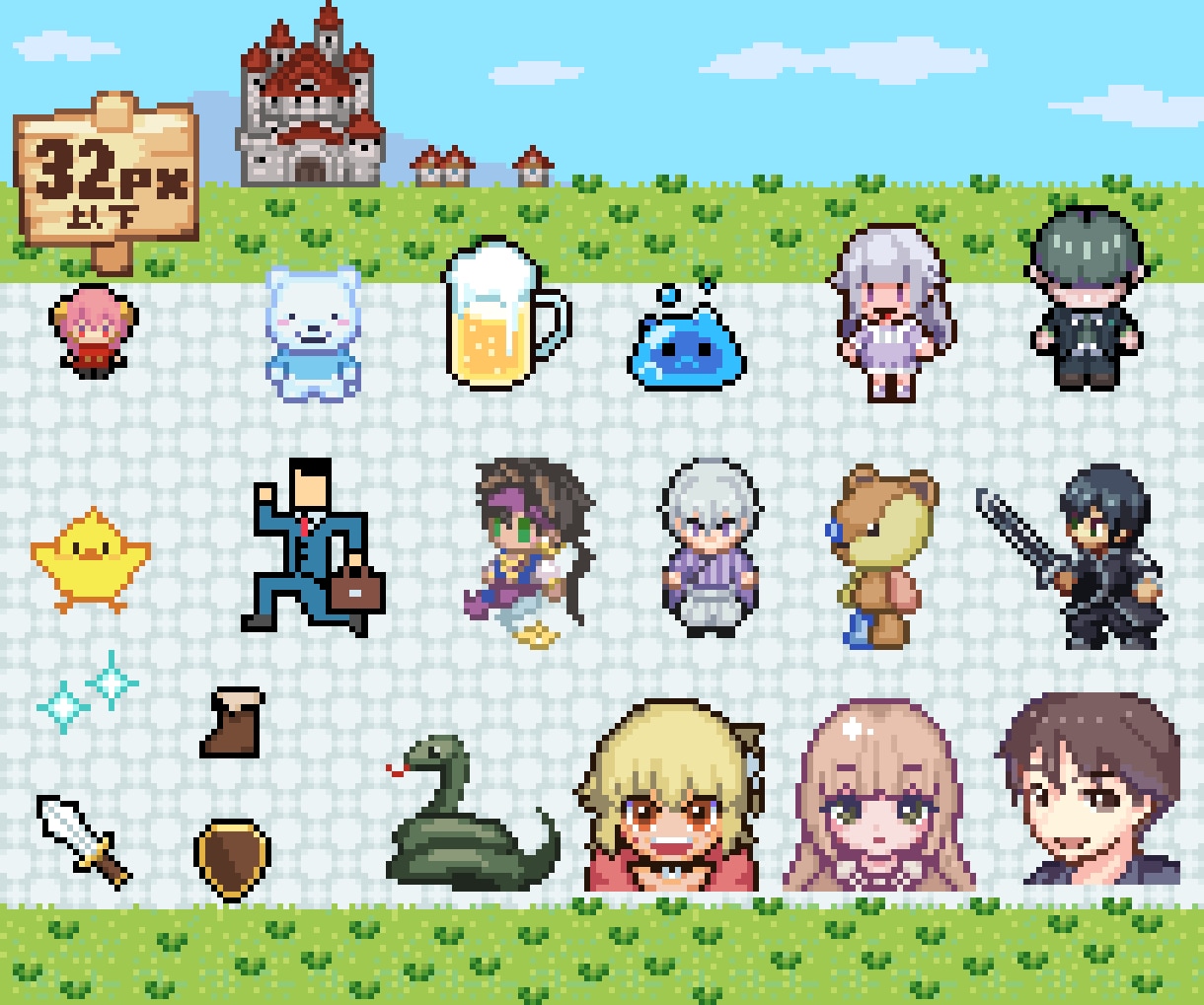 ドット絵作成します ゲーム・アニメーション・SNSなど幅広いテイストで制作 イメージ3