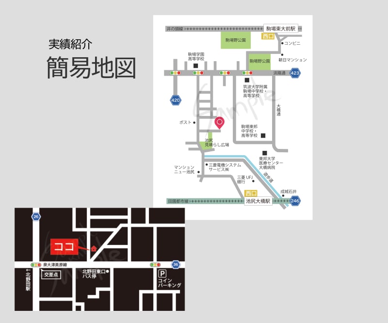 最短２日。経路が見やすい簡易地図を作ります ラフ修正無制限。シンプルなアクセスマップ。イラストアイコンも イメージ6