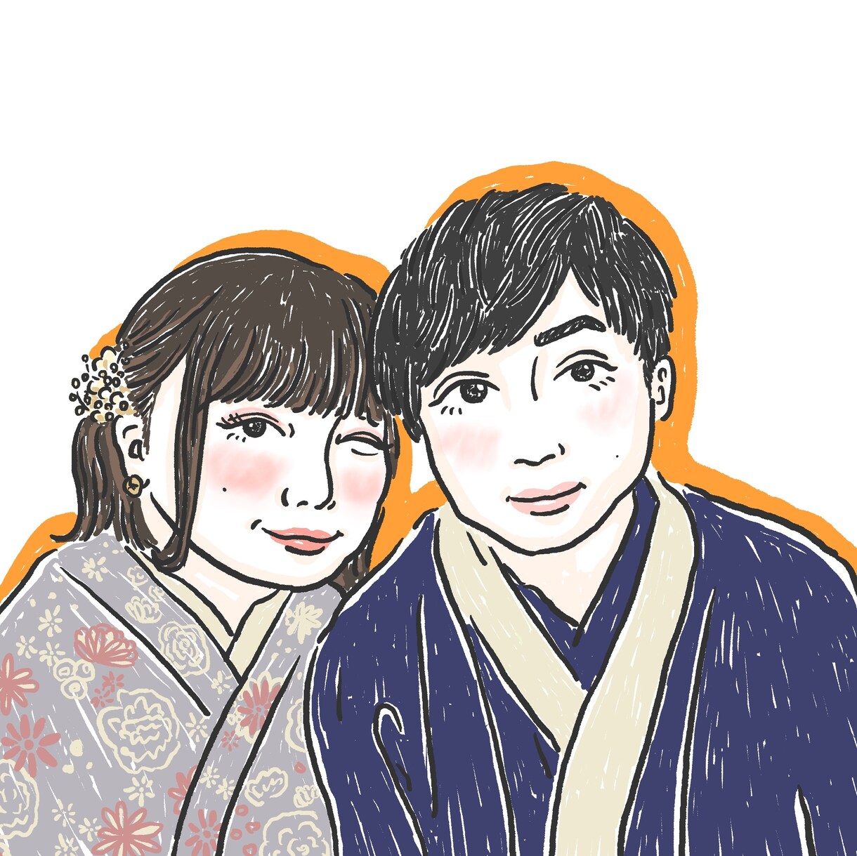 女性に人気◎カラフルな手書き風イラストお描きします アイコン、ウェルカムボード、記念日のプレゼントに イメージ5