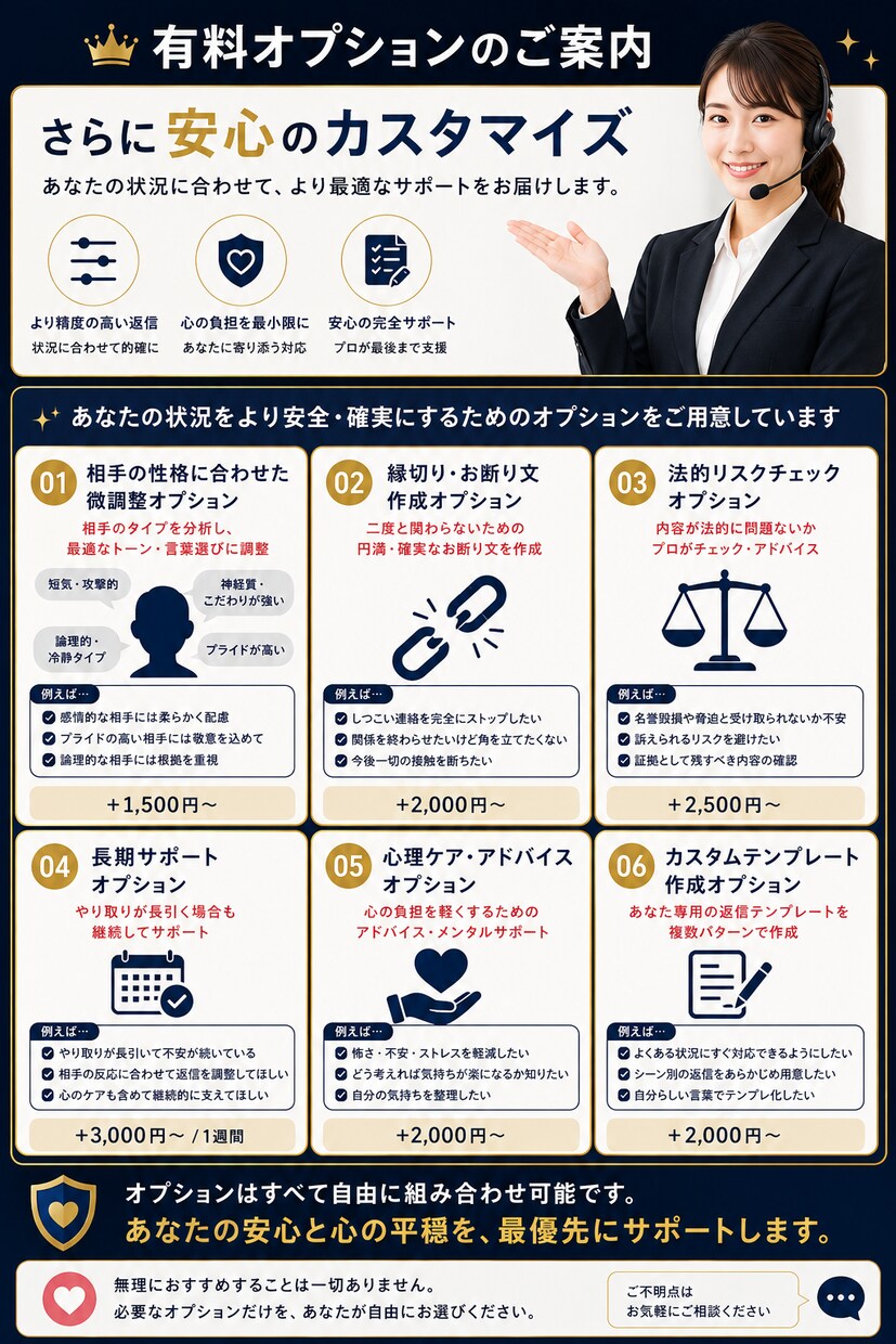 怖い長文LINEを代わりに読み毒抜き要約します 理不尽な連絡のストレスゼロへ。あなたのメンタル防衛代理人 イメージ8