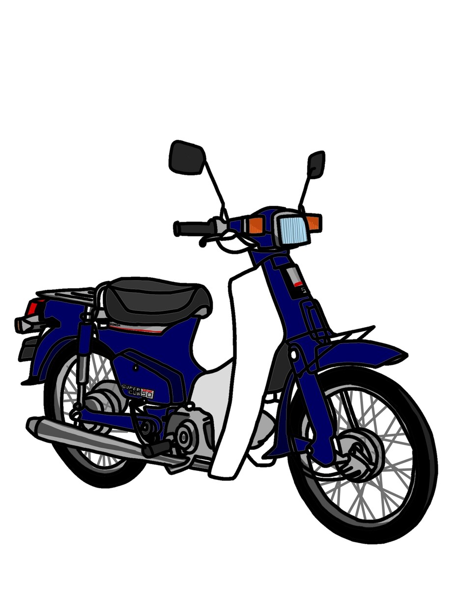 バイクのイラスト描きます 愛車をイラストに！人物、動物、キャラクターを乗せれます！ イメージ4
