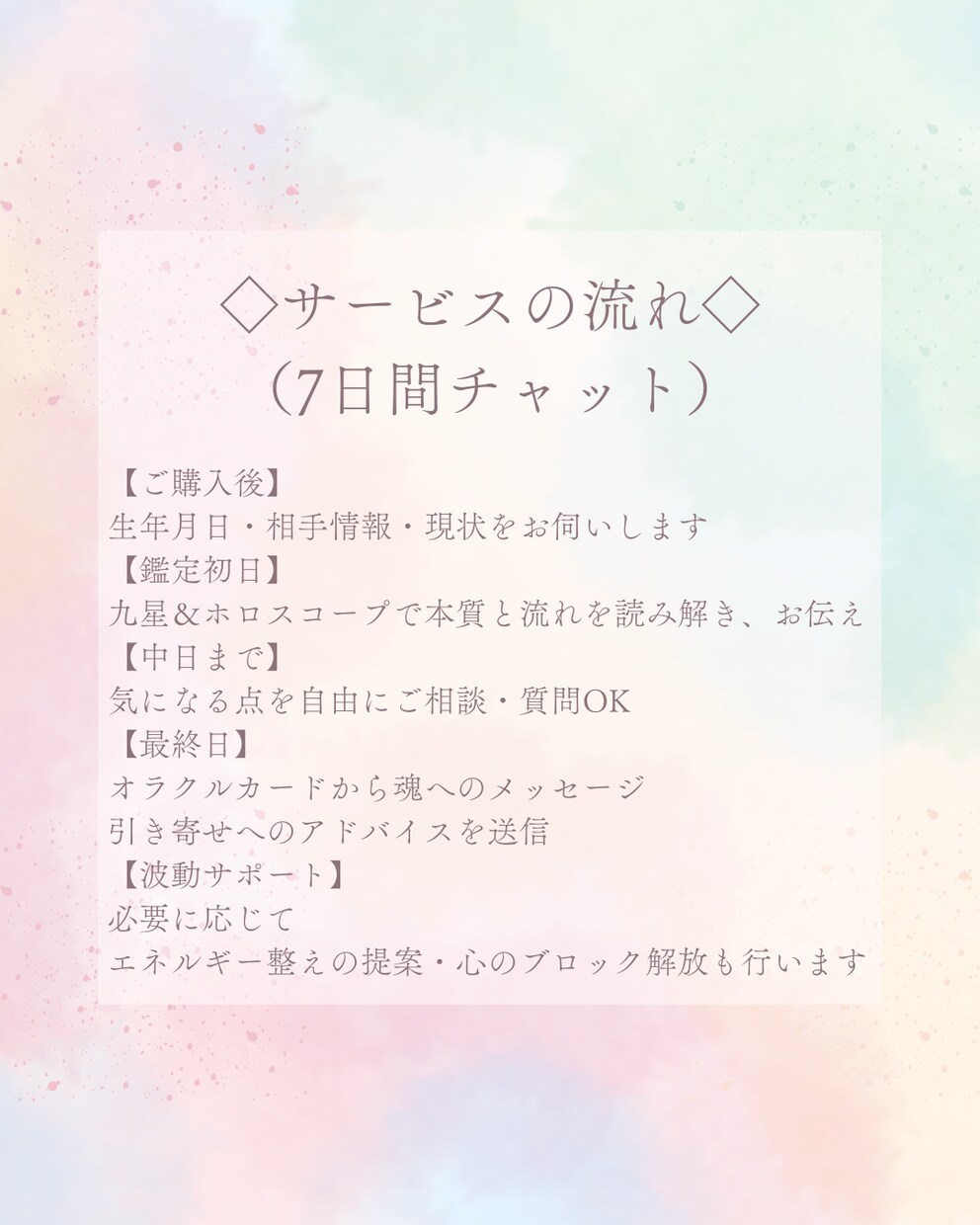 鑑定書付★7日間で愛を引き寄せる心の姿勢へ整えます あなたの光―星と神託で恋を叶えるスピリチュアル鑑定（7日間） イメージ5