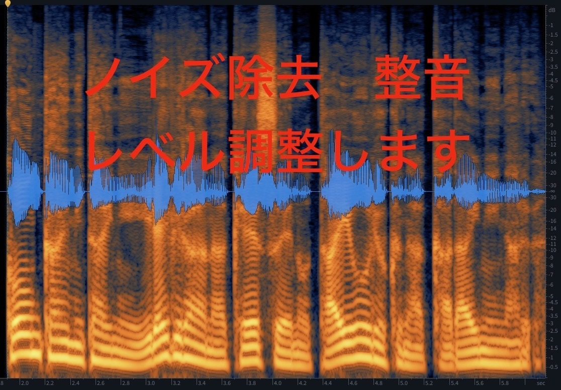 ノイズ除去、整音、レベル調整します 高精度のノイズ除去で、クリアーにします！ イメージ1