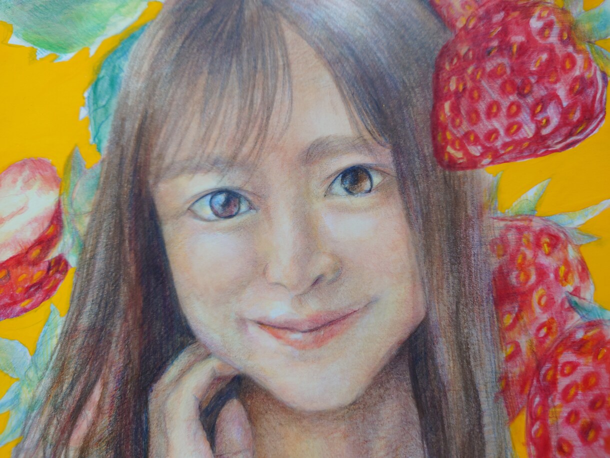 写真をもとに個性溢れる似顔絵を描きます 似顔絵を描きます☆原画販売も可☆アクリルと色鉛筆で制作します イメージ2