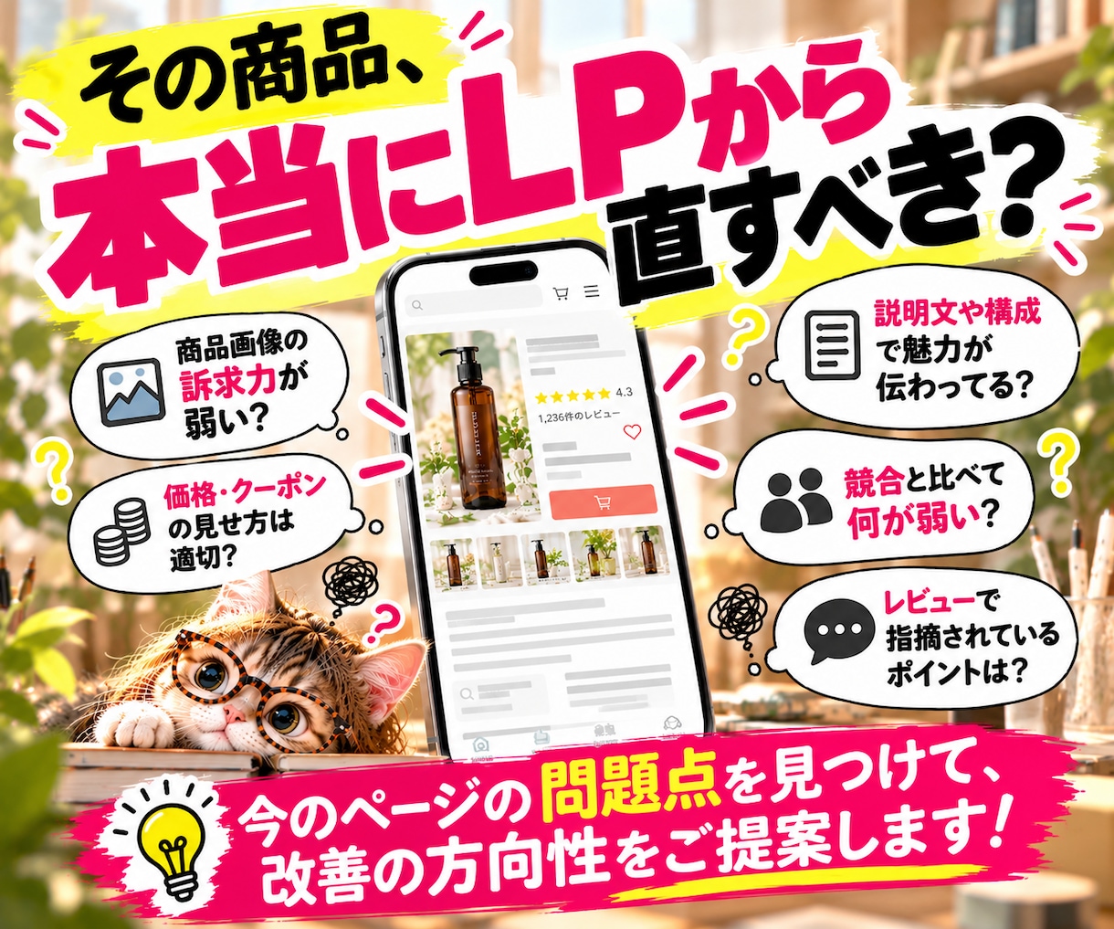 EC商品ページの改善点と優先順位を診断します 売れない原因はデザイン？競合・価格・訴求まで分析します イメージ2