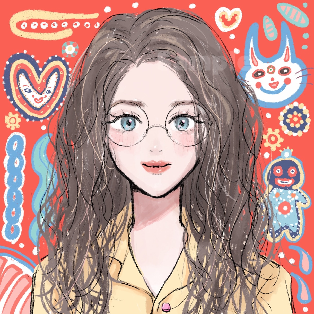 シンプル可愛いアイコンイラスト描きます SNS、HP、名刺用にぴったりの大人可愛い似顔絵イラスト イメージ6
