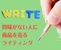 興味がない人に商品を売るライティング教えます Facebook広告などの記事広告作成時に活用できます。 イメージ1