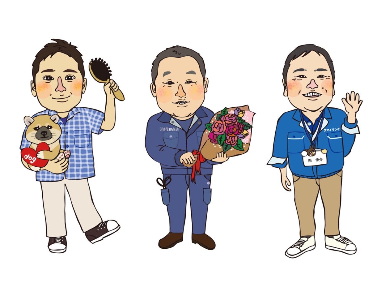 ビジネス用★笑顔になれる温かい似顔絵をお届けします web用似顔絵（webページ・名刺・チラシ・フライヤーにも) イメージ4