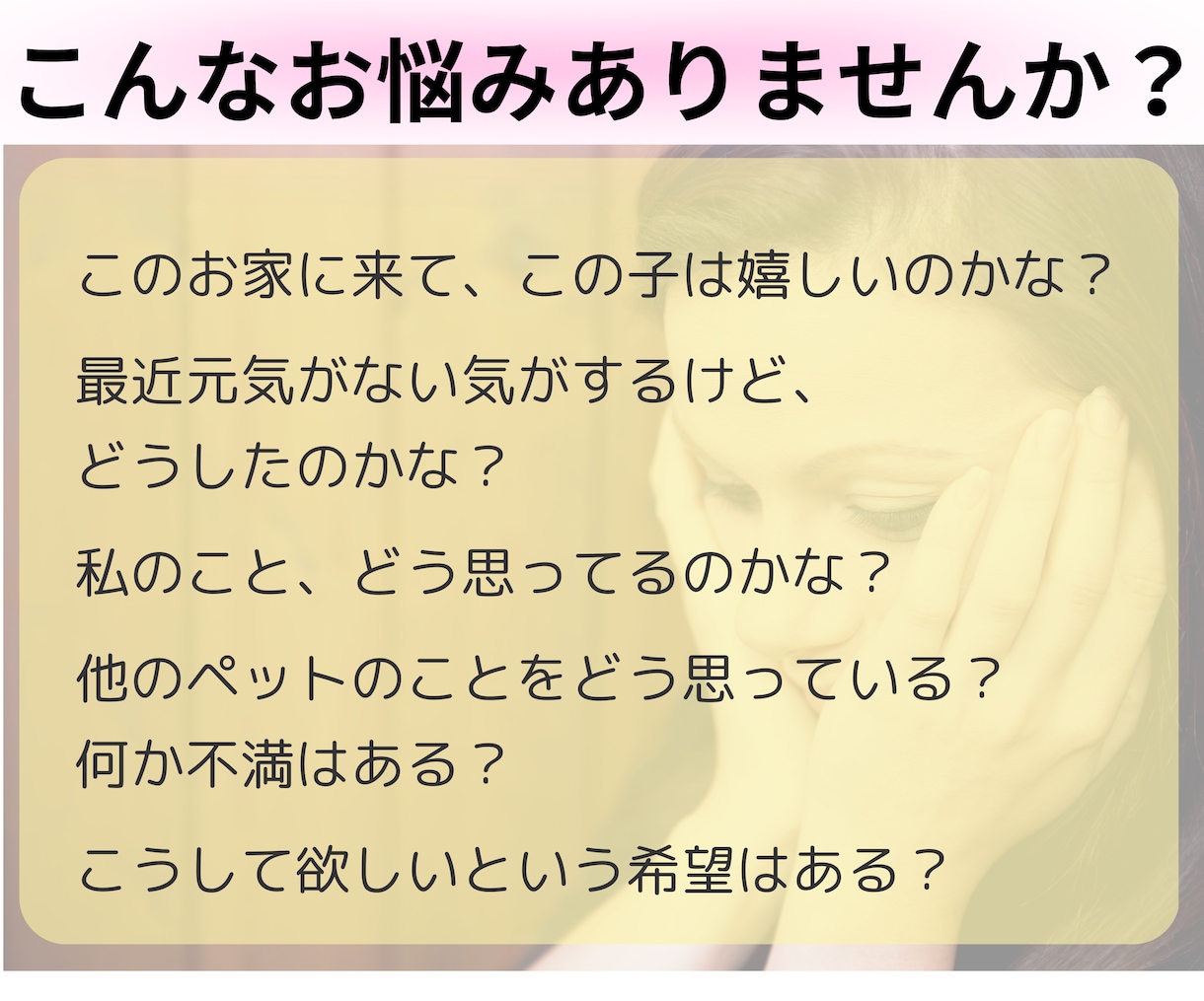 あなたに伝えたい、ペットの気持ち教えます ※あの子はどう思ってる？どうして欲しい？タロットでお伝え イメージ2
