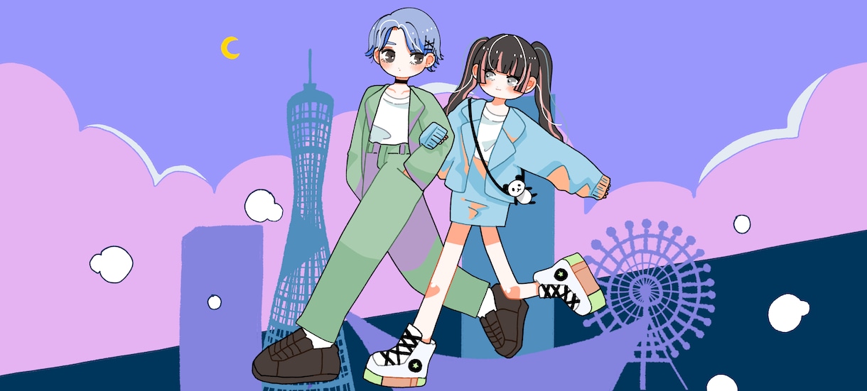 歌ってみたイラスト描きます 最短即日！ポップな絵柄で目を惹く歌ってみたに！ イメージ3