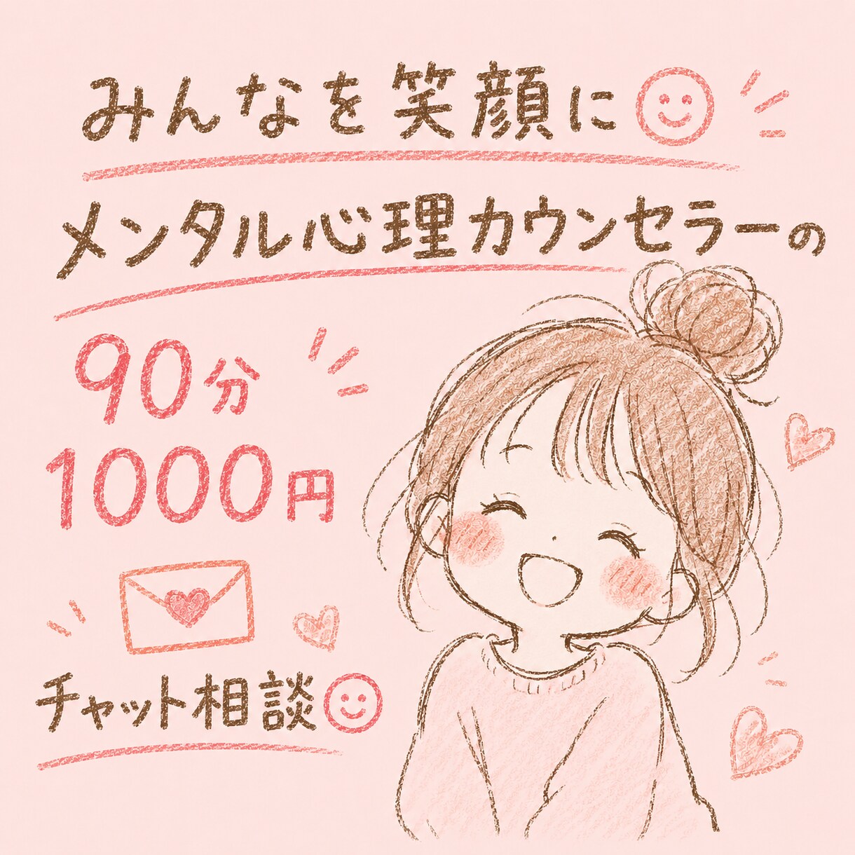 メンタル心理カウンセラーがチャット相談いたします 90分1000円(o^^o)お気軽に♪何でもお話しましょう♪ イメージ1