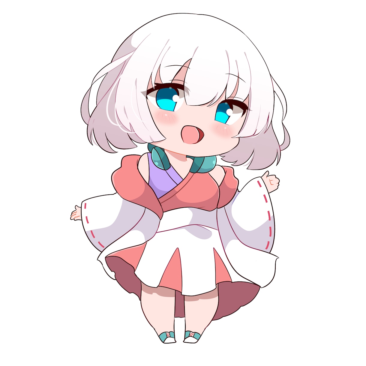 商用利用可！シンプルで可愛いイラスト描きます 表情差分付き！SNS･配信･グッズ製作などにどうぞ！ イメージ8