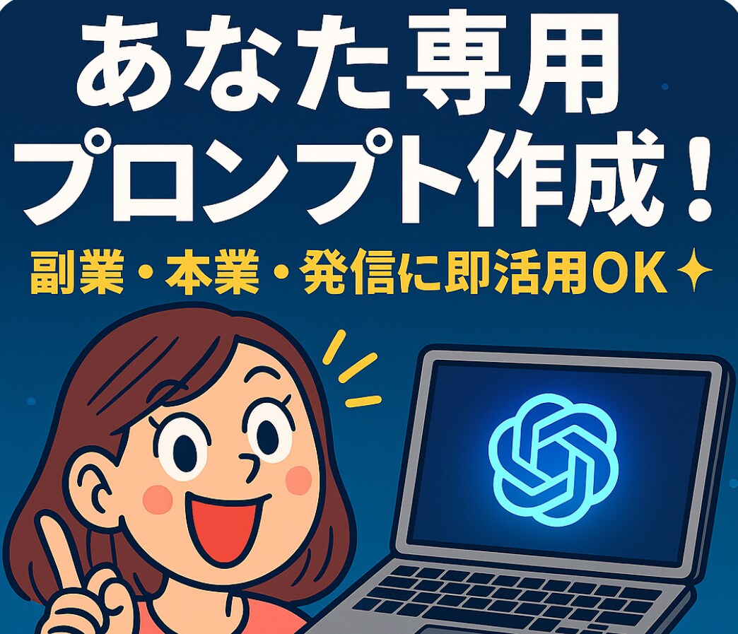 初心者OK！専用プロンプトを作成します 副業・本業・発信に即活用OK！ イメージ1
