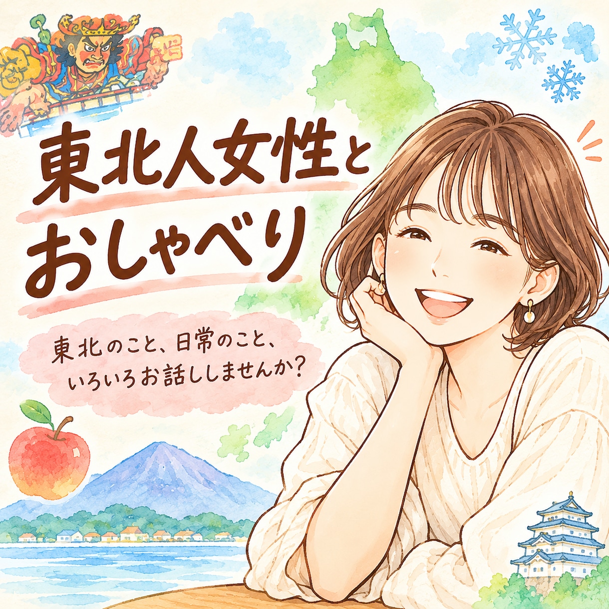 東北人がほっこりゆるっとお相手します 豊富なインタビュー経験からあなたの悩みに寄りそいます イメージ1