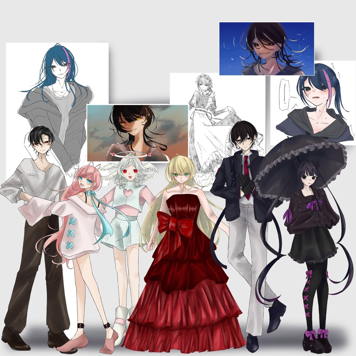 キャラデザから差分作成まで承ります TRPGで用いる立ち絵や衣装/表情差分などを安価&迅速納品！ イメージ1