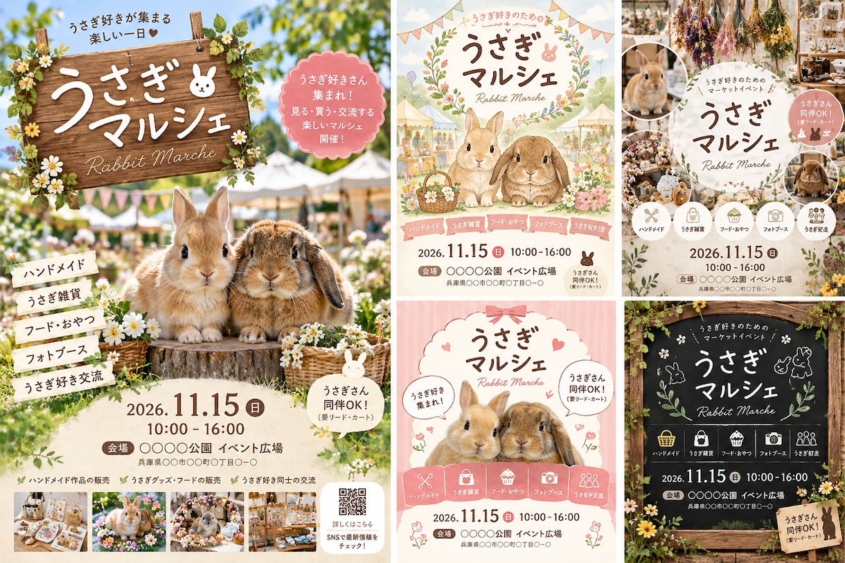 イベントやマルシェに使われるチラシを作ります イベントやマルシェにどうですか？ イメージ1