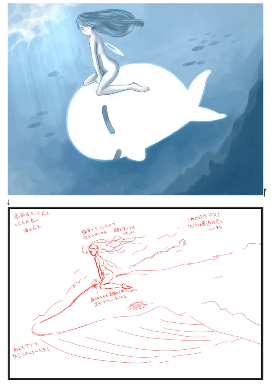 貴方の絵を"良い絵"にするためのヒントお伝えします 良い絵とは何かに的を絞り、赤ペン添削致します イメージ4