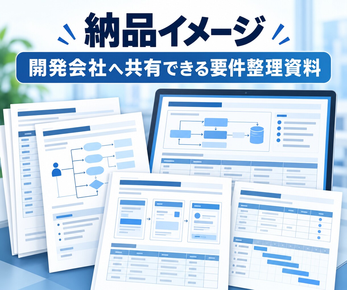 システム開発前の要件と業務フローを整理します 曖昧なアイデアを相談・見積りできる資料にします イメージ4