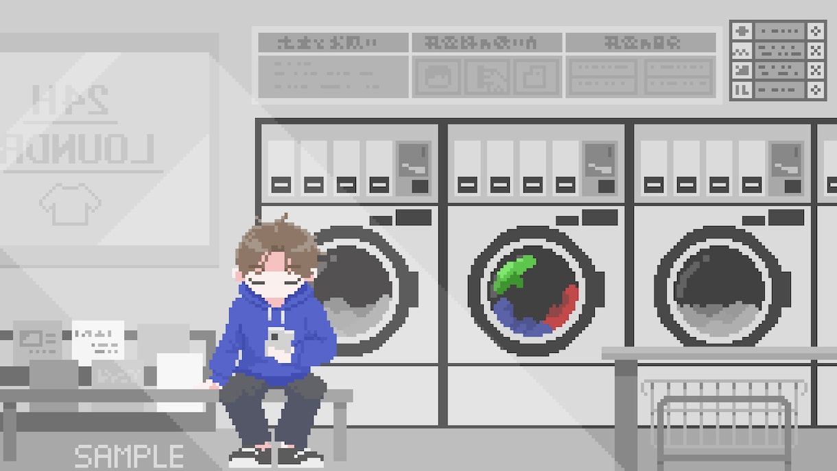 ドット絵アニメをMVや配信待機画面用に作ります 動くドット絵ループGIFで印象に残るMV・待機画面に！ イメージ8