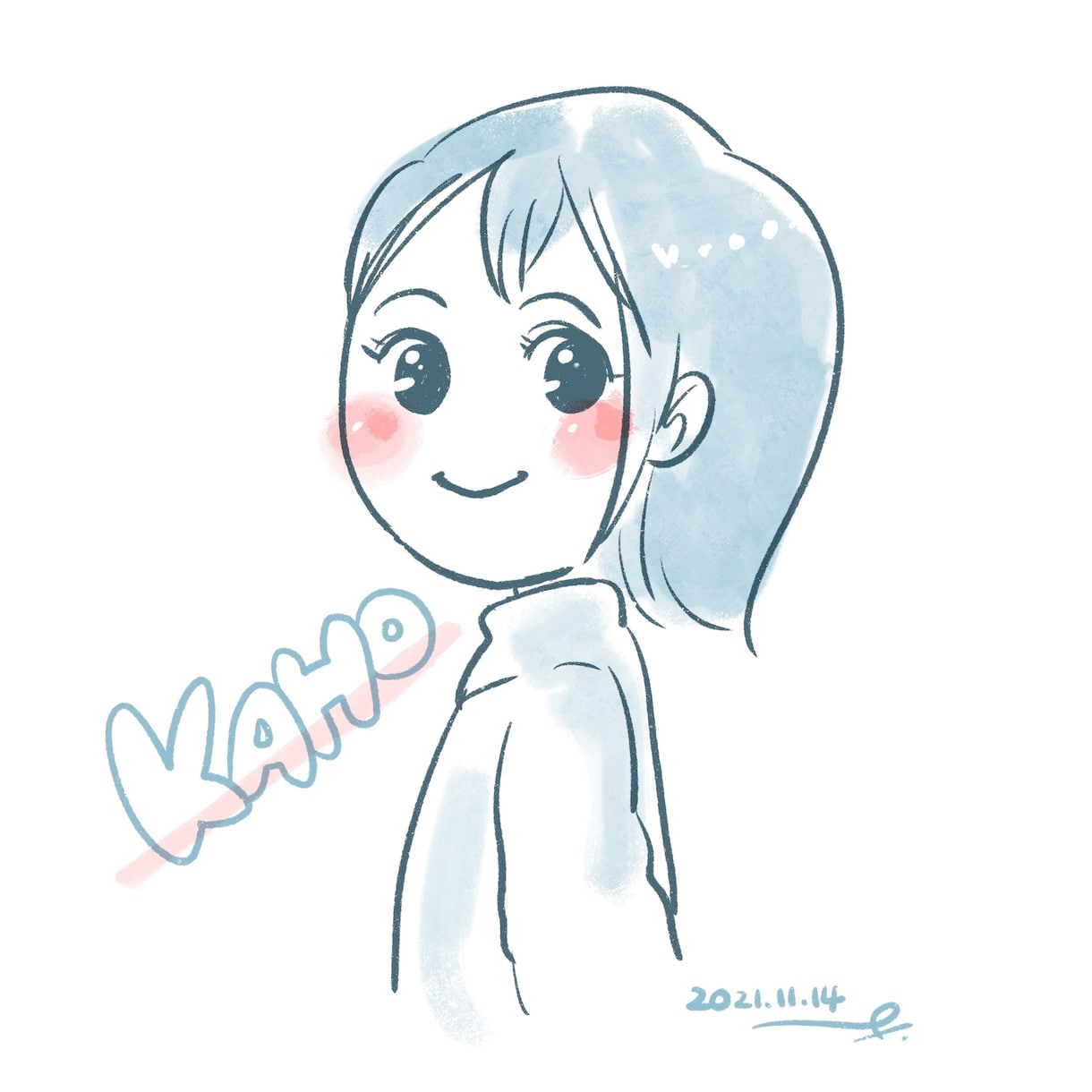 プレゼントにも！シンプルで優しい似顔絵をかきます プレゼントやSNSアイコンにも使えるイラストデータ作成 イメージ3