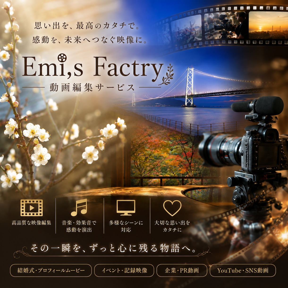 写真や動画からメモリアルムービー作成します 写真からつくるメモリアルムービー イメージ1