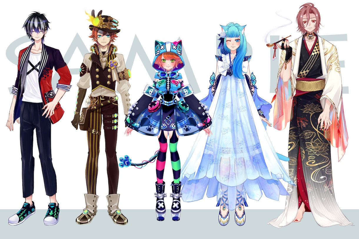 イラスト・VTuber用パーツ分けモデル描きます 動画配信・VTuber活動を始めたい方に。グッズ化もＯＫ！ イメージ2