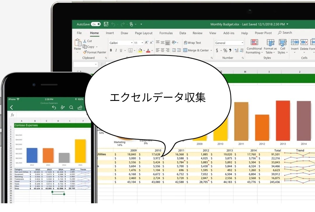 ネット上のデータを収集しエクセルファイルにします データ収集代行を行い、エクセルファイルにします イメージ1