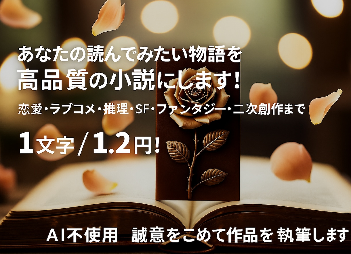 耽美で硬派な文体で理想の物語を執筆いたします 純文学の香る重厚な物語。心に深く残る至高の一時をあなたに。 イメージ1