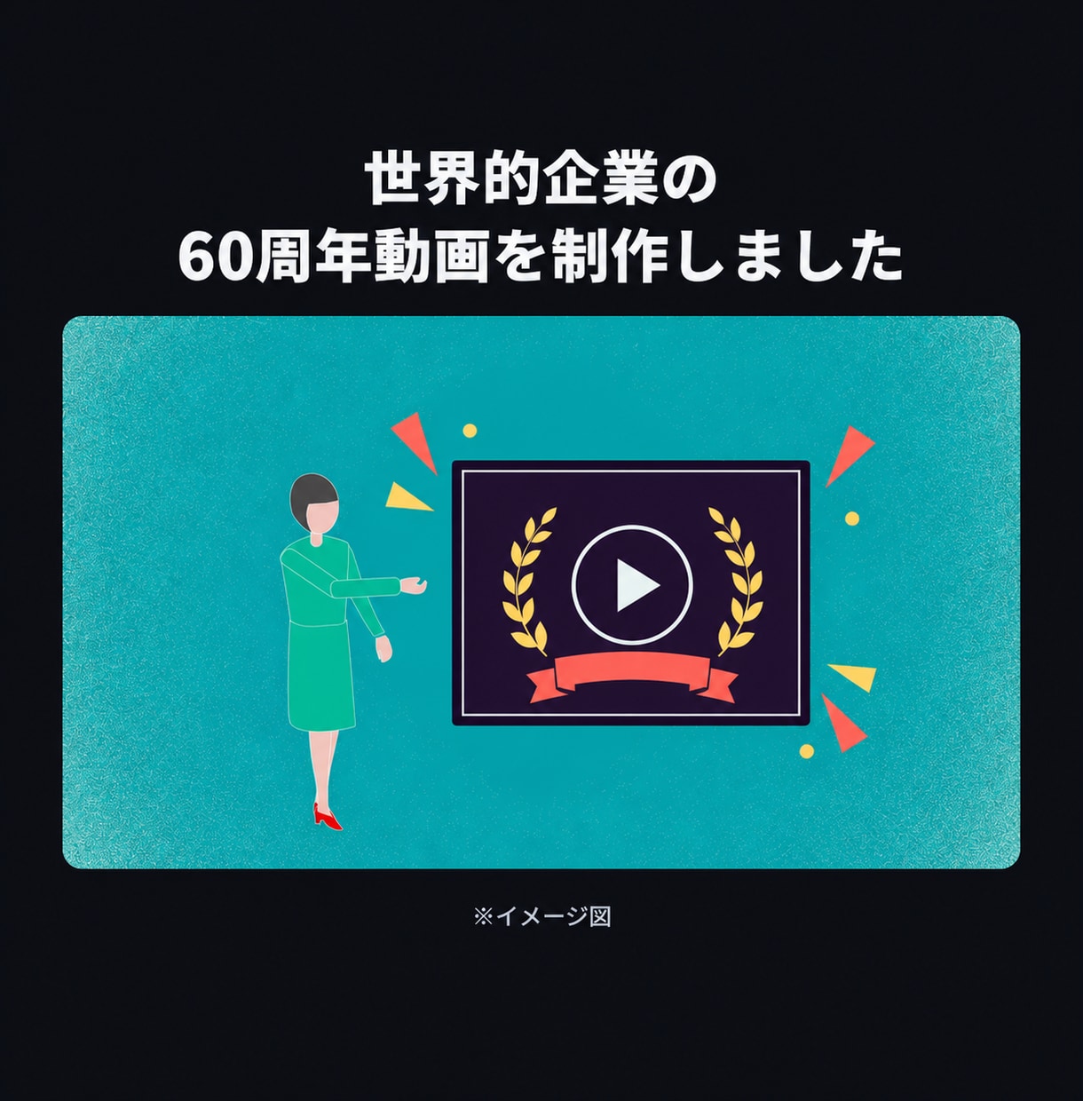 企業やサービスの魅力が伝わる紹介動画を作ります 世界的企業の60周年動画の制作実績あり｜図解も得意 イメージ2
