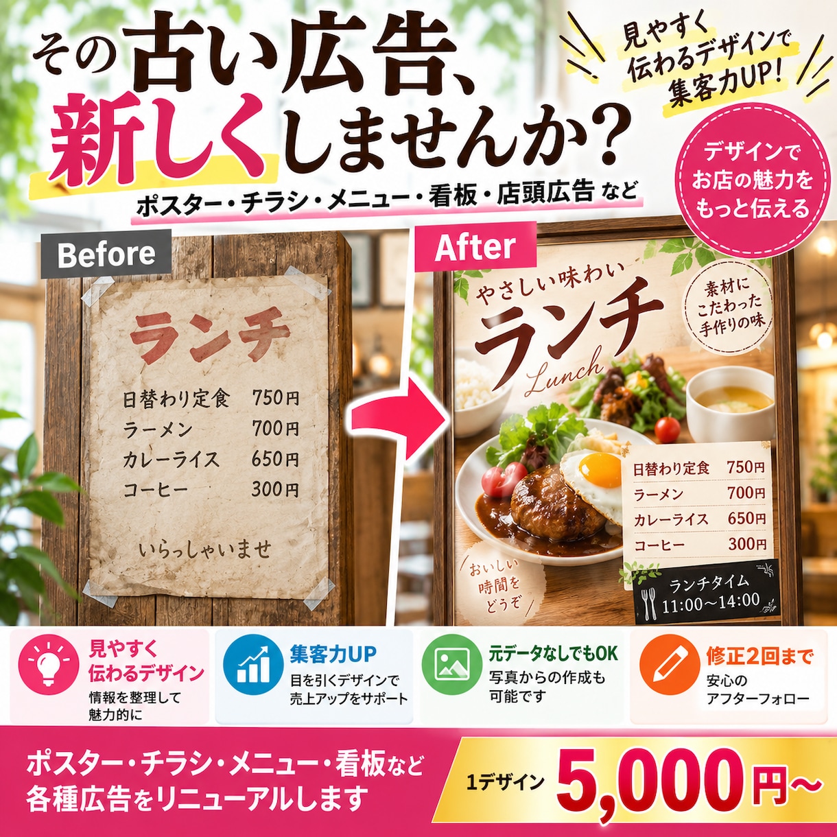 その古いポスター・広告、新しくします 古い広告を、見やすく魅力的にリニューアル イメージ2