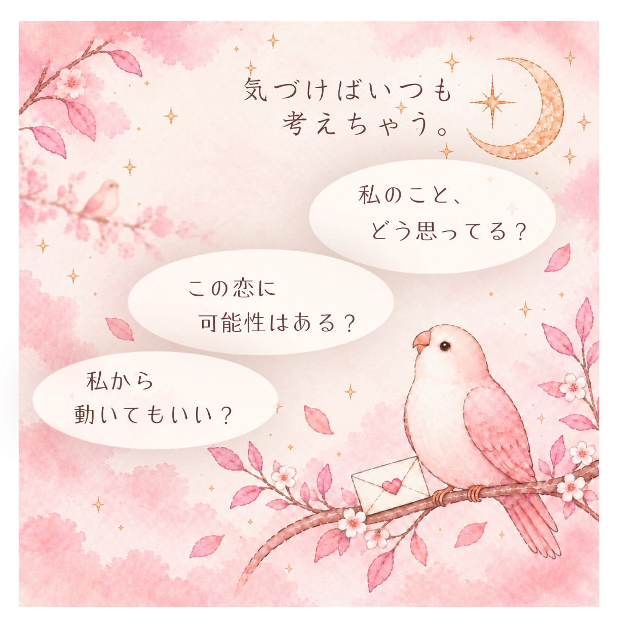 叶うのかな、この片思い♡タロットでそっと視ます 動き出せない恋を、そっと後押しします♡ イメージ2