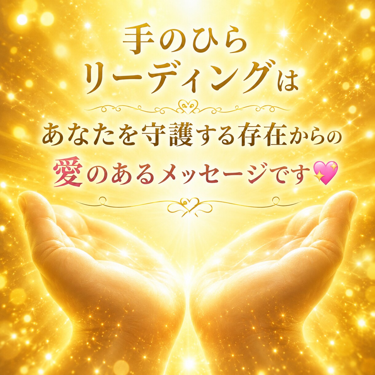 両手から今のあなたに必要なメッセージをお伝えします 今の自分必要なメッセージを受け取ります。 イメージ1
