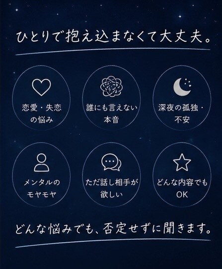 深夜の不安、全部聞きます 17歳の僕が否定せず寄り添います！ イメージ2