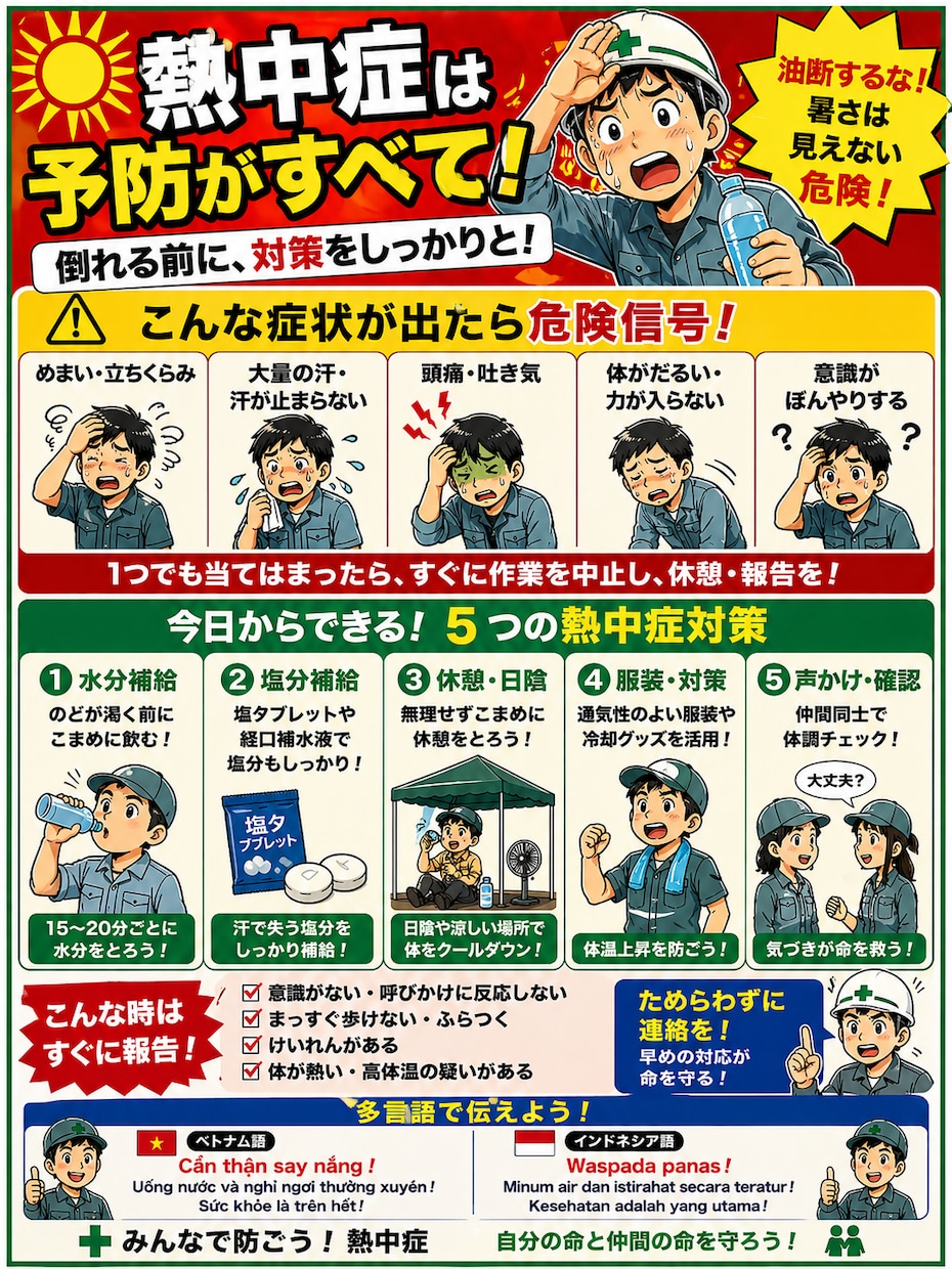 現場用｜熱中症対策などいろいろなポスター作成します 現場用ポスターいろいろと作りますよ イメージ3
