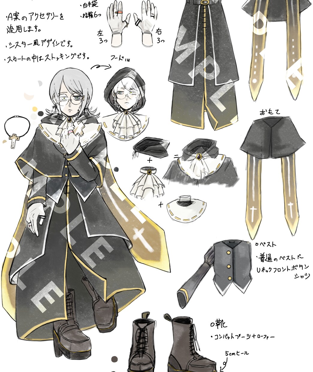 あなたの考えたオリジナルキャラクターお描きします 細かな所まで描かれた丁寧なイラストを御提供します！ イメージ3