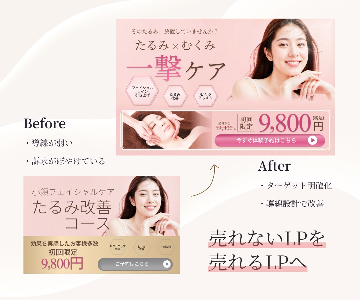 売れないLPを売れる構成に修正・改善します 女性心理×動線設計で反応UP！ イメージ4
