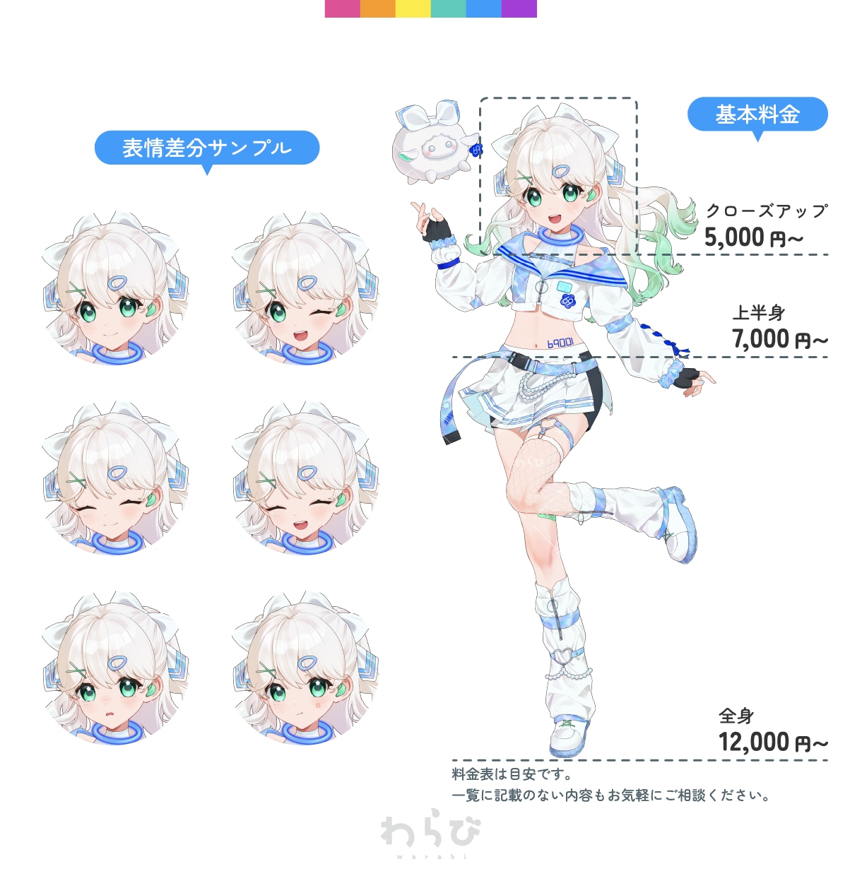 活動用のイラスト制作します 商用OK◎用途別プランあり！立ち絵・歌みた・グッズなど イメージ2