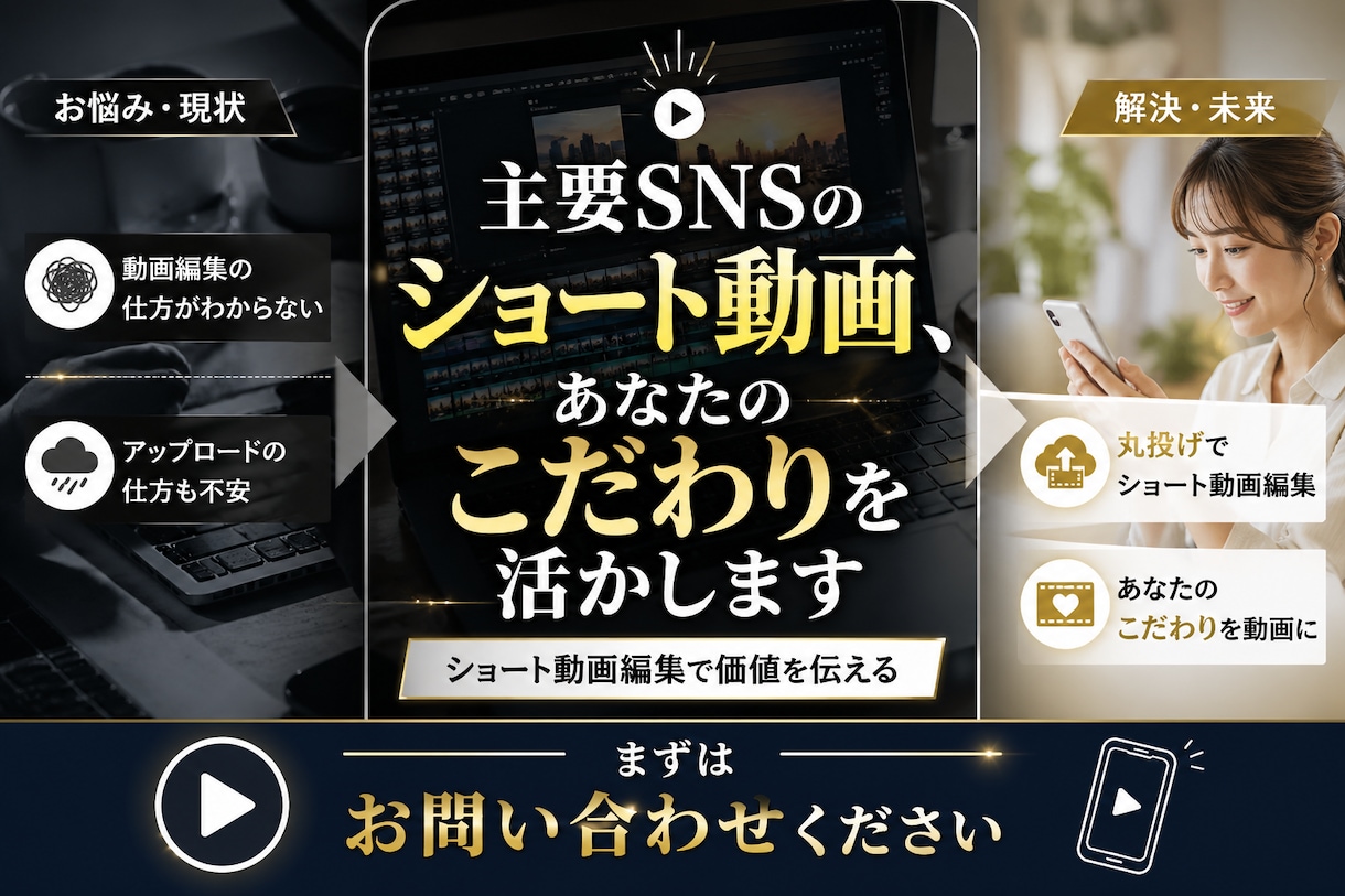 主要SNSのショート動画編集丸投げできます 圧倒的拡散力と親しみやすさで、一気にファンを作る イメージ1