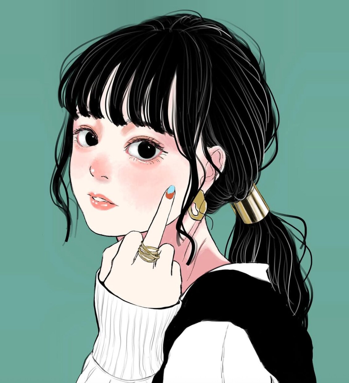 オシャレな似顔絵を描きます 女の子とファッションが得意です。 イメージ1
