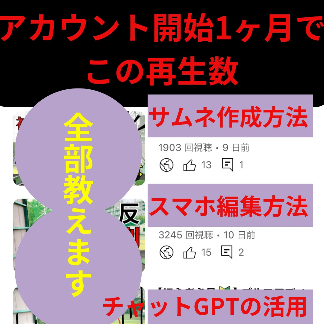 YouTube運営における1人運用方法を教えます 今日からあなたが投稿できる！技術やポイントを習得できる イメージ2