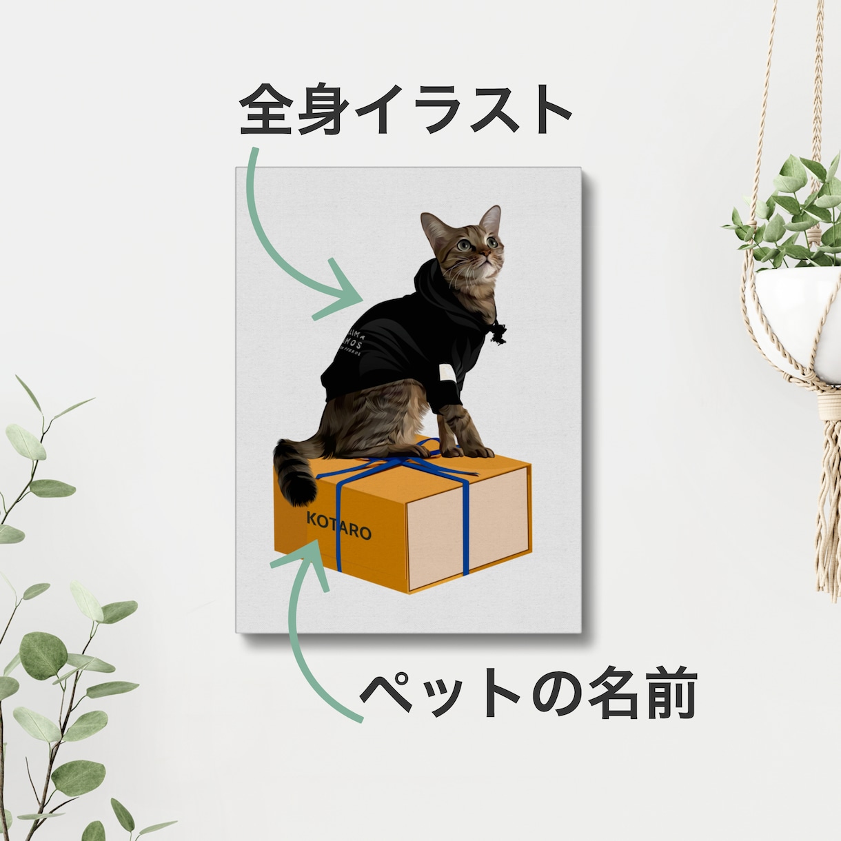 あなたのペットを世界に１つだけのアート作品にします 他と一味違った高クオリティ【ペット似顔絵／キャンバス】 イメージ2