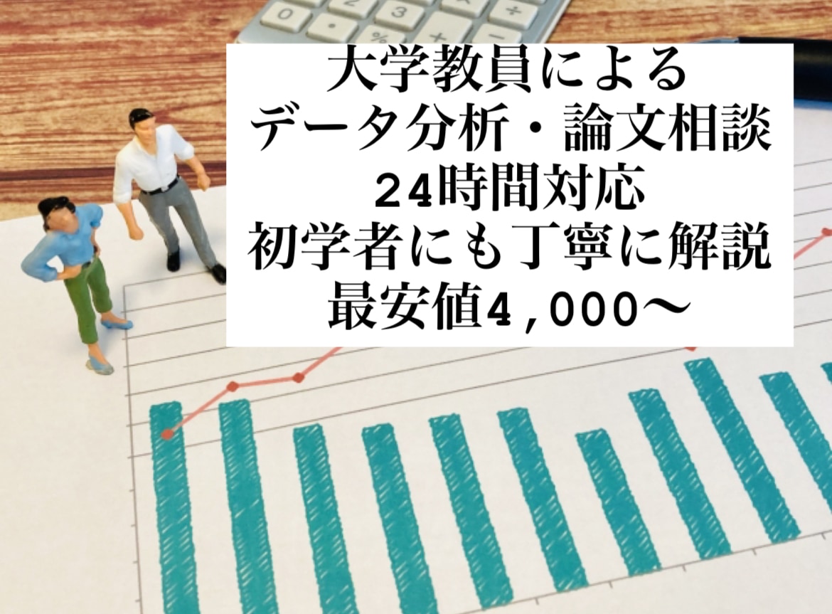 現役大学教員がデータ分析を行います 論文の執筆や顧客の分析など、個人から企業まで柔軟に対応します イメージ1