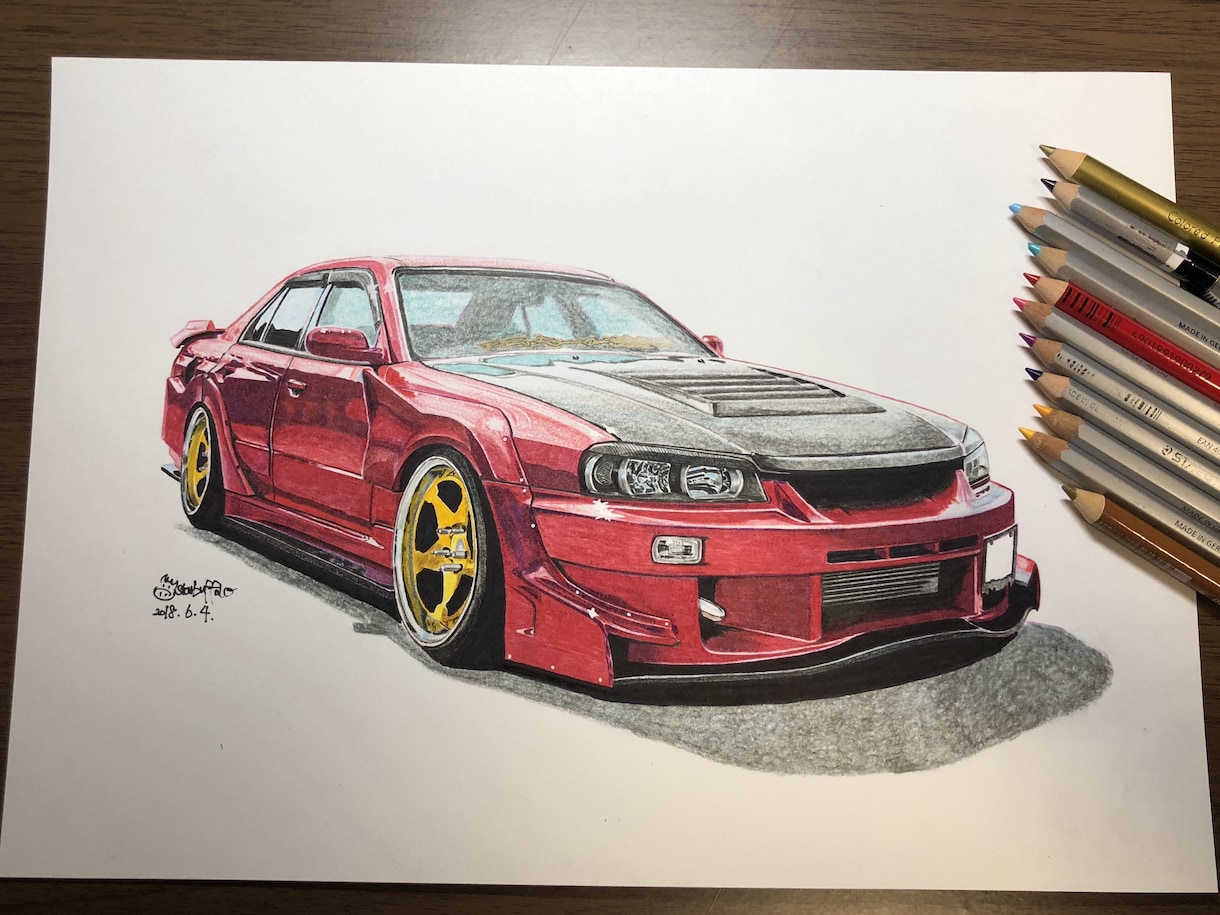 アナログで様々なイラストを描きます 写真サイズからA4サイズの手頃感のあるプレゼントに。 イメージ2