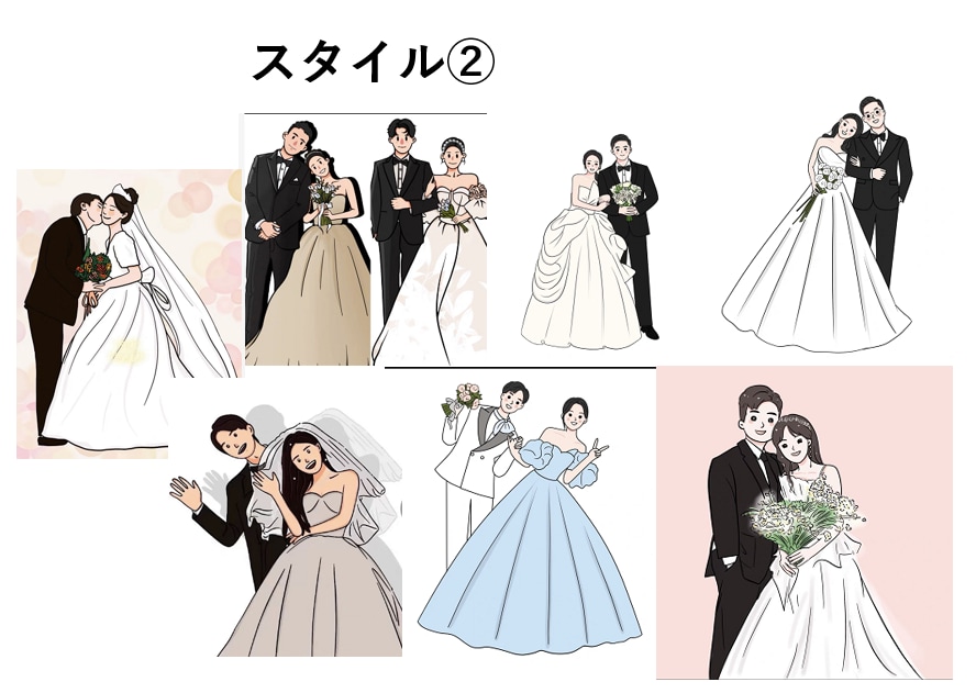 新郎新婦向けの似顔絵を提供いたします 愛が溢れる似顔絵をお任せください❤︎ イメージ2