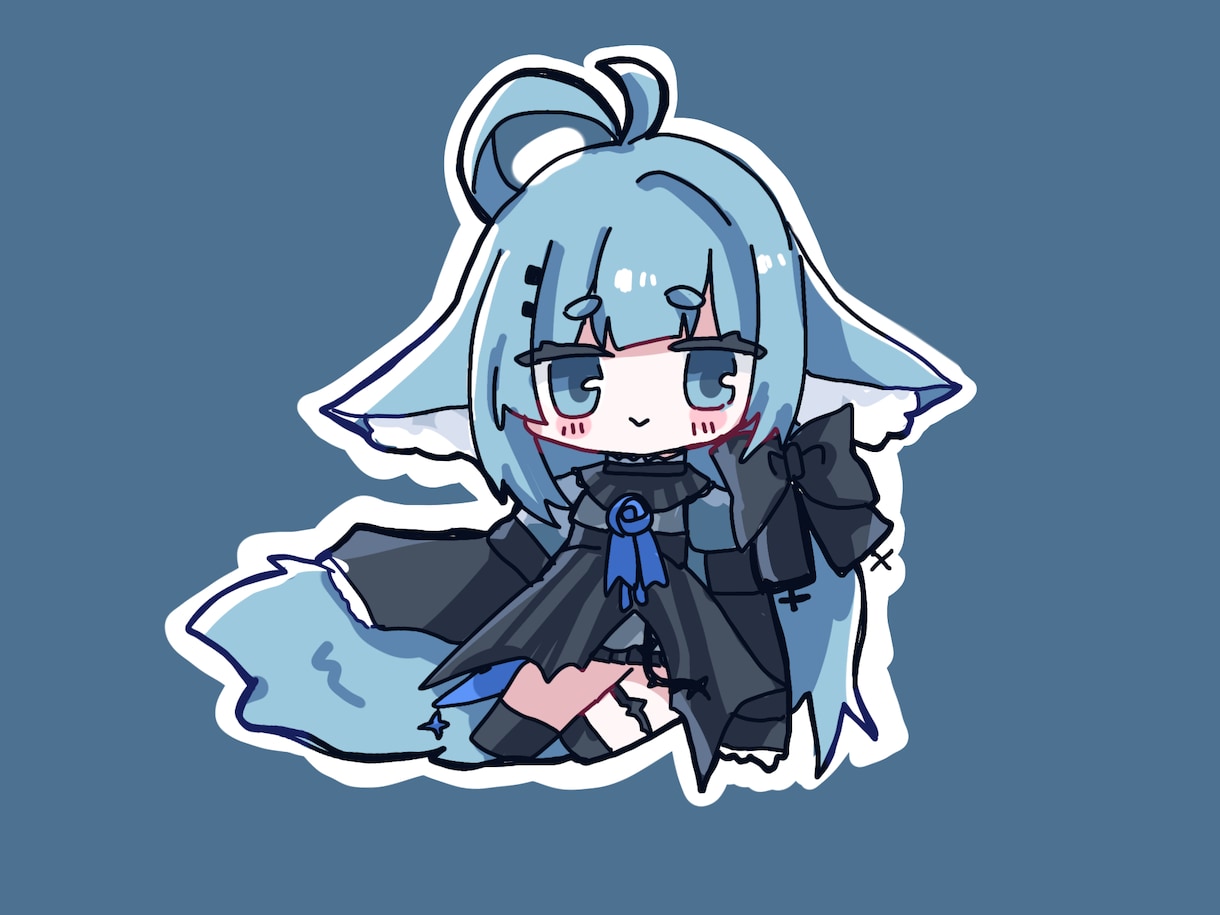 SDキャラクターを２枚描きます youtube動画、アイコン、グッズ制作などに！ イメージ1