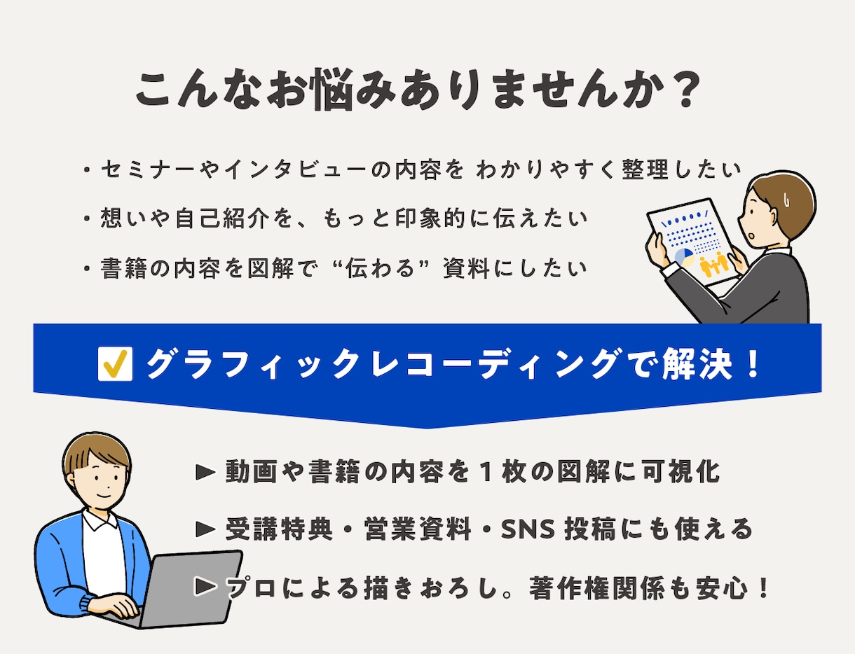 動画・書籍を一目でわかる図解にまとめます 動画・セミナー・インタビュー・書籍をコンパクトなグラレコに イメージ2