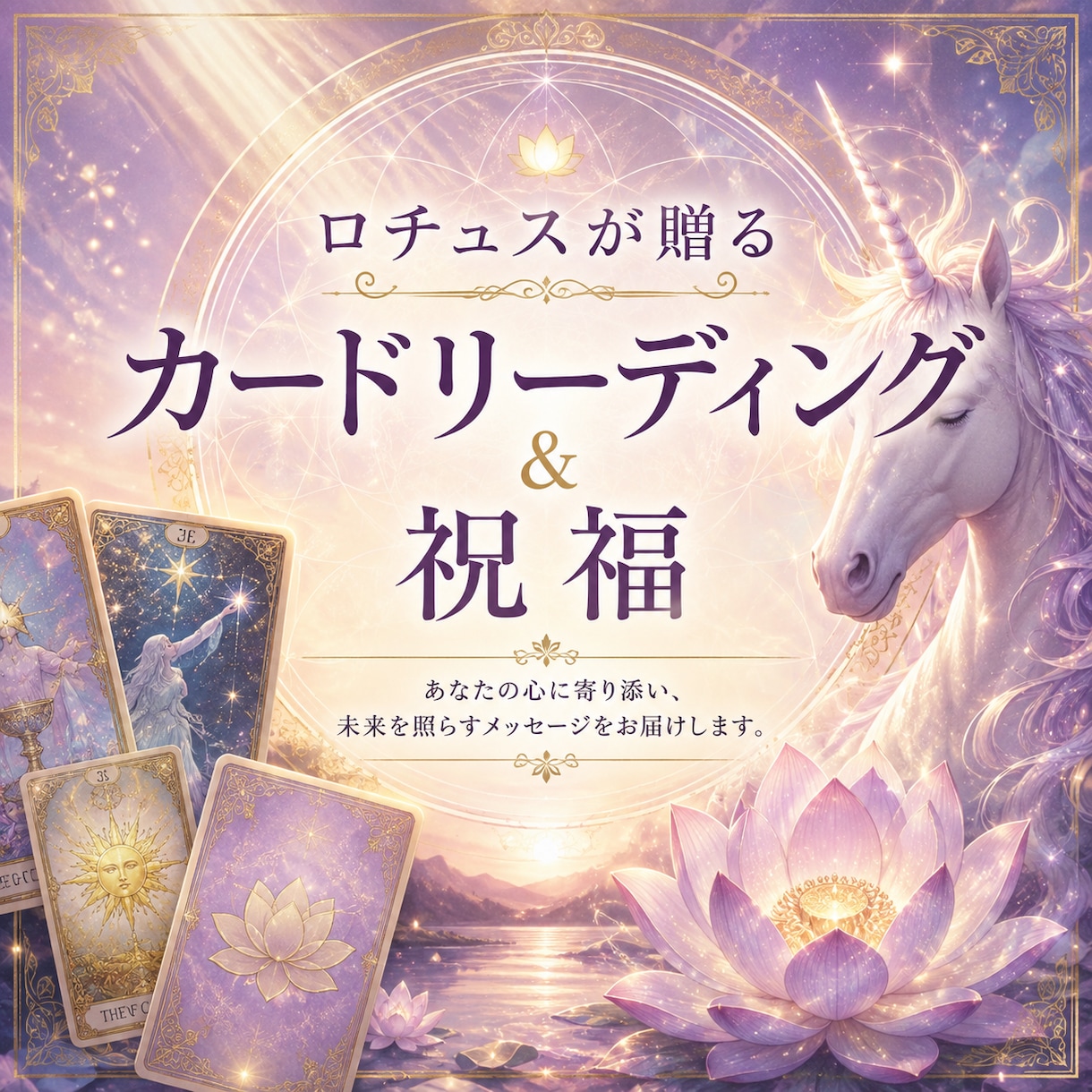 カードリーディングで悩みに向き合い祝福をします 瀬在意識からのメッセージを、心と未来への道しるべに☆ イメージ1