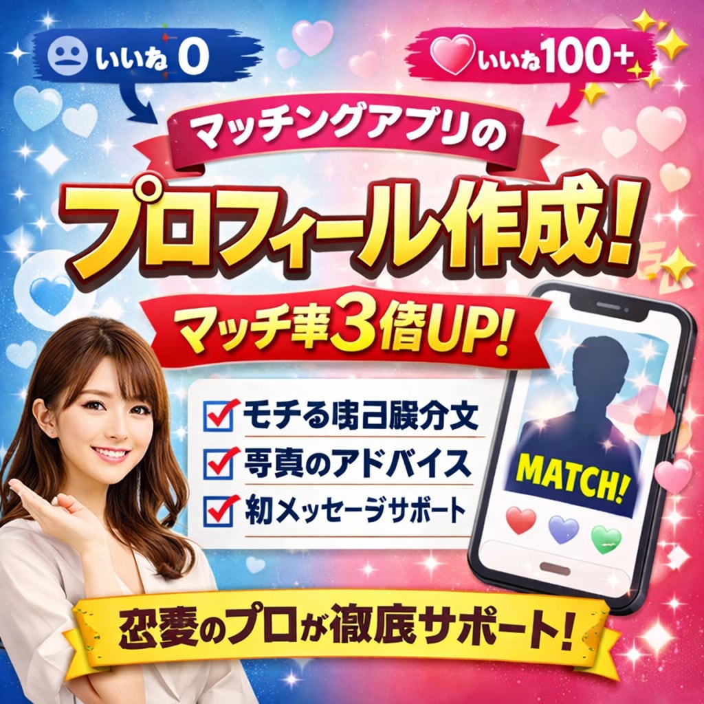 丸投げOK.マッチングアプリのプロフ作成いたします いいねが増える自己紹介をプロが作成 イメージ1