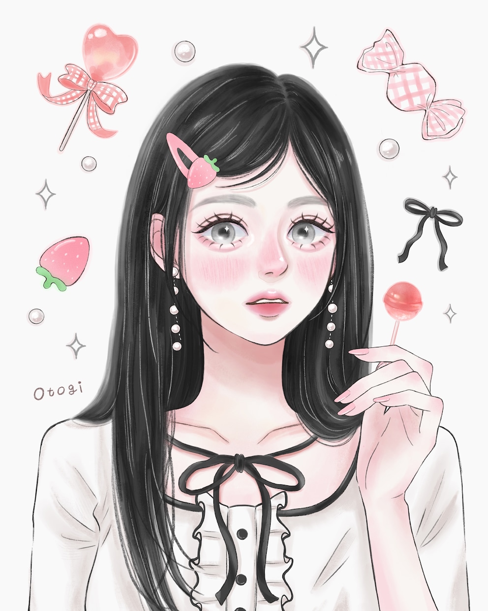 アナログ風×厚塗りの愛らしい女の子イラスト描きます SNSアイコンやオリジナルの一枚絵、プレゼントにおすすめ୨୧ イメージ7